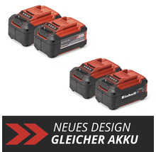 Einhell Power X-Change Akkus, 18 Volt, 5,2 Amperestunden, Lithium-Ionen, Vergleich von altem und neuem Design bei gleicher Akkutechnologie.