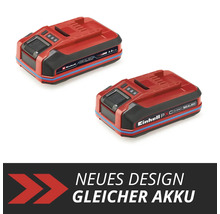 Zwei Akkus mit achtzehn Volt und vier Ampere Stunden von Einhell mit neuem Design