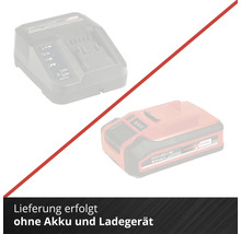 Hinweisgrafik: Die Lieferung erfolgt ohne Akku und Ladegerät.