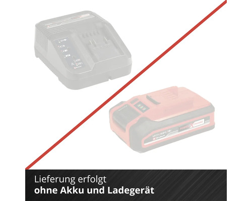 Hinweisgrafik: Die Lieferung erfolgt ohne Akku und Ladegerät.