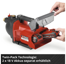 Einhell Akku-Gartenpumpe AQUINNA mit Twin-Pack Technologie für zwei separat erhältliche 18 Volt Akkus.