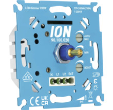 ION LED Dimmer 200 Watt Unterputzeinsatz für 220 bis 240 Volt mit Drehregler und Anschlussklemmen