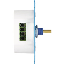 Elektrischer Drehdimmer Einsatz für Unterputzmontage mit Anschlussklemmen Seitenansicht