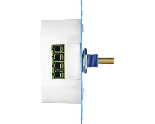 Elektrischer Drehdimmer Einsatz für Unterputzmontage mit Anschlussklemmen Seitenansicht
