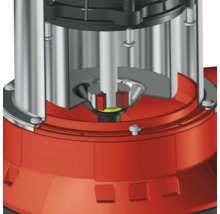 Technische Detailzeichnung einer Pumpe mit Gleitringdichtung und Motorwelle im Querschnitt.
