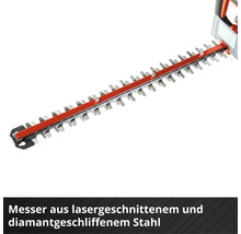 Messer einer Heckenschere aus lasergeschnittenem und diamantgeschliffenem Stahl.