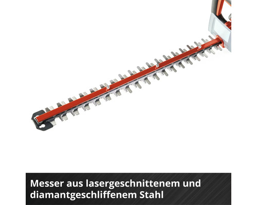 Messer einer Heckenschere aus lasergeschnittenem und diamantgeschliffenem Stahl.