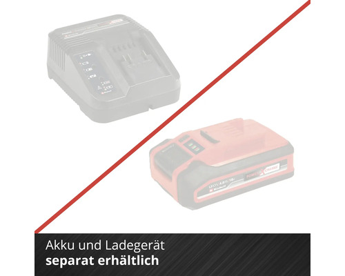 Hinweis: Akku und Ladegerät separat erhältlich