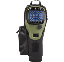 Mobiler Mückenschutz in einer Textilholster mit Trageschlaufe für den Outdoor Bereich.