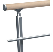 Treppengeländer Set mit Holzhandlauf und Edelstahlpfosten