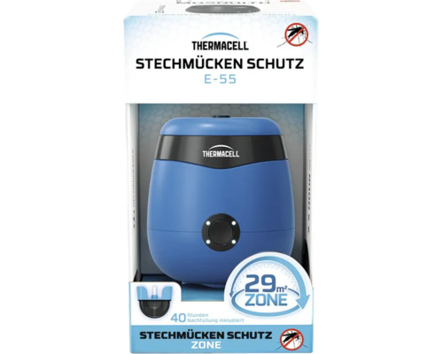 Thermacell Mückenschutz E-55 mit 29 Quadratmeter Schutzbereich und 40 Stunden Nachfüllpackung in der Produktverpackung