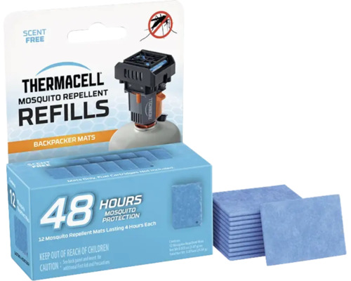 Thermacell Backpacker Mückenschutz Nachfüllpackung mit 12 geruchlosen Wirkstoffplättchen für 48 Stunden Schutz.