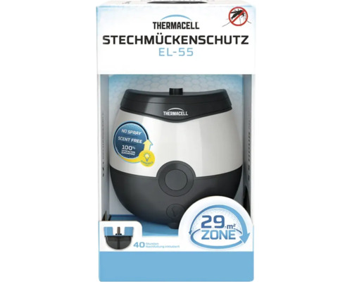 Thermacell EL 55 Stechmückenschutz in Verpackung mit 40 Stunden Nachfüllung und 29 Quadratmeter Wirkungsbereich