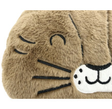 Plüschkissen mit aufgesticktem Katzengesicht und weicher Oberfläche