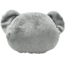 Kuscheliges Dekokissen in Tierform aus weichem Plüschmaterial.