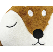 Plüschkissen in Fuchsform mit gesticktem Gesichtsausdruck