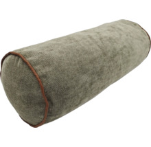 Nackenkissen als Rollkissen mit strukturierter Oberfläche und Einfassung