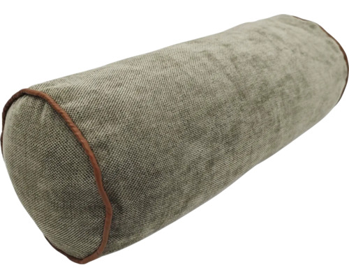 Nackenkissen als Rollkissen mit strukturierter Oberfläche und Einfassung