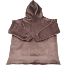 Ein weicher, flauschiger Kapuzenpullover in Deckenoptik mit langen Ärmeln und Bündchen für gemütliche Stunden.