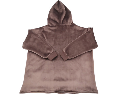 Ein weicher, flauschiger Kapuzenpullover in Deckenoptik mit langen Ärmeln und Bündchen für gemütliche Stunden.