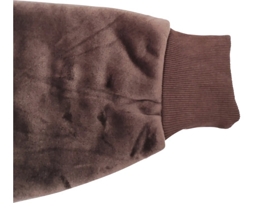 Aermel eines Fleece Pullovers mit geripptem Buendchen