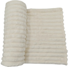 Weiche Wohndecke mit gerippter Struktur aus flauschigem Textilmaterial