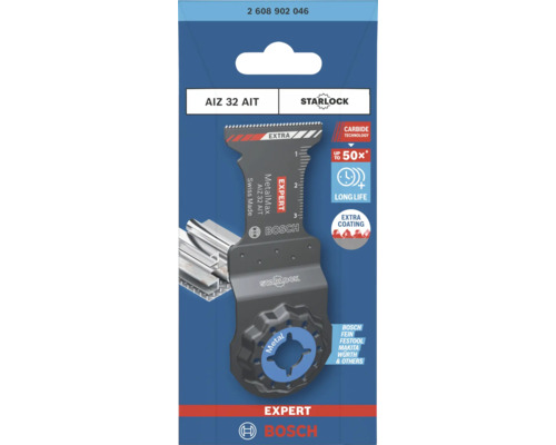 Bosch Expert Starlock Tauchsägeblatt AIZ 32 AIT für Metall, Hartmetall bestückt, für Multitool