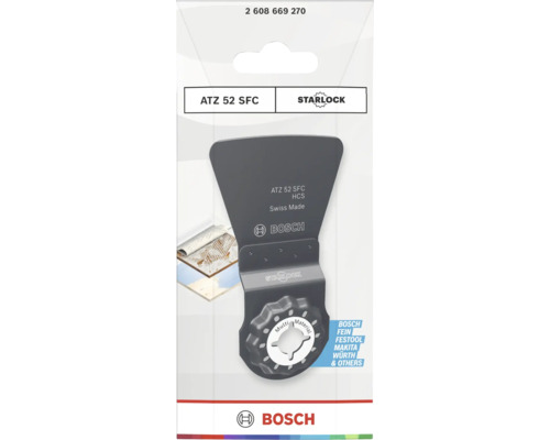 Bosch Starlock Schaber ATZ 52 SFC für Multifunktionswerkzeug zur Entfernung von Kleberesten und Bodenbelägen