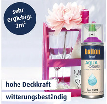belton free Aqua Colours Lackspray in verkehrspurpur hochglanz für 2 Quadratmeter Reichweite mit hoher Deckkraft und Witterungsbeständigkeit