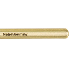 Messingstift mit eingeprägtem Herkunftshinweis Made in Germany