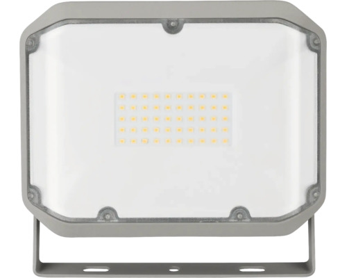 LED Strahler mit rechteckigem Gehäuse und verstellbarem Montagebügel für die Außenbeleuchtung