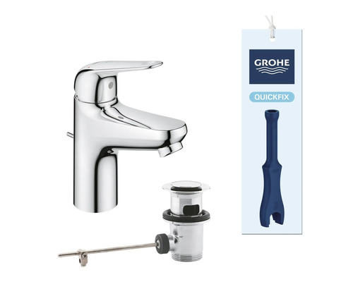 Grohe Waschtischarmatur mit Ablaufgarnitur und Montagewerkzeug