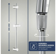 Grohe Brausestange 600 Millimeter mit verdrehsicherem Schlauchanschluss