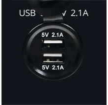 Doppel USB Steckdose mit fünf Volt und zwei Komma eins Ampere fuer den Einbau