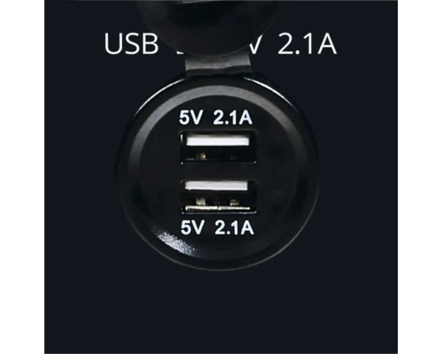 Doppel USB Steckdose mit fünf Volt und zwei Komma eins Ampere fuer den Einbau