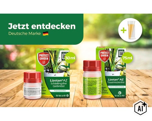 Protect Garden Lizetan AZ Trauermückenfrei Mittel gegen Schädlinge in verschiedenen Packungsgrößen für Pflanzen (Image AI modified or generated)