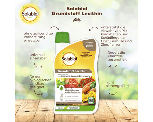Solabiol Grundstoff Lecithin Konzentrat zur Pflanzenstärkung für Obst, Gemüse und Zierpflanzen, geeignet für den ökologischen Landbau.