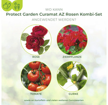 Anwendungshinweise für das Protect Garden Curamat AZ Rosen Kombi-Set an Rosen, Zierpflanzen, Tomaten, Gurken, Kartoffeln und anderen Gemüsesorten.