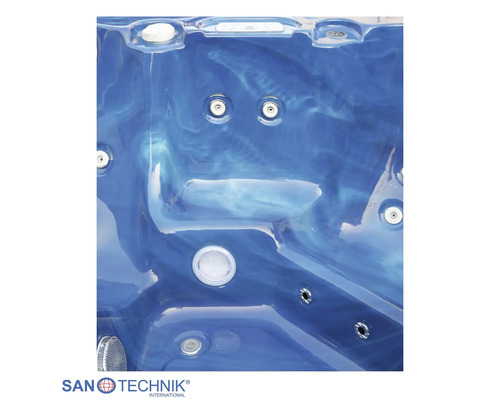 Whirlpool Innenbereich aus Kunststoff mit Massagejets und Beleuchtung von Sanotechnik International