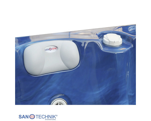 Nackenkissen für Whirlpool von Sanotechnik mit Sanospa Logo und Regler