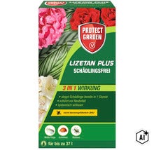 Protect Garden Lizetan Plus Schädlingsfrei Pflanzenschutzmittel zur Bekämpfung von Schädlingen wie Weiße Fliege, Schildlaus und Blattlaus. (Image AI modified or generated)
