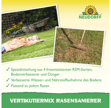 Neudorff Vertikutiermix Rasensanierer zur Rasenreparatur mit Spezialmischung aus RSM Sorten, Bodenverbesserer und Dünger für dichten Rasen.