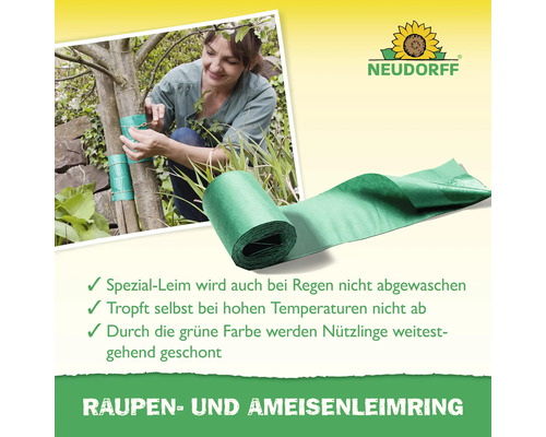 Neudorff Raupen und Ameisenleimring zum Schutz von Obstbaeumen vor kriechenden Schaedlingen, wetterfest und temperaturstabil.