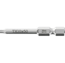 Wera Torx Schrauberbit TX10 mit 50 Millimeter Laenge fuer Akkuschrauber