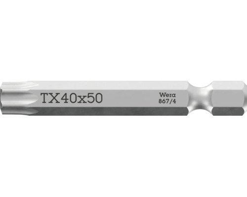 Wera Torx Schrauberbit TX 40 mal 50 Millimeter aus Stahl