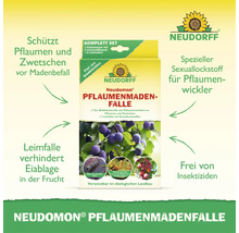 Neudommon Pflaumenmadenfalle zur Befallskontrolle von Pflaumenwicklern an Pflaumen und Zwetschen, insektizidfrei, inklusive Leimfallen.