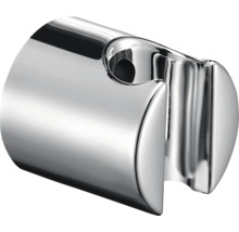 Duschbrausehalter als Ersatzteil für Duschstangen aus Metall mit glänzender Oberfläche