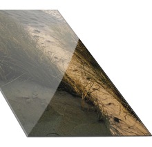 Dekorfliese mit Gras- und Sandmotiv