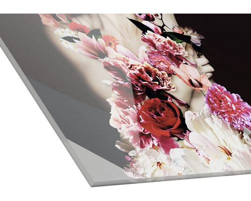 Acrylglasbild mit Blumenmotiv