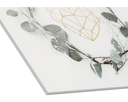 Dekoratives Bild mit Pflanzenmotiv und geometrischer Form